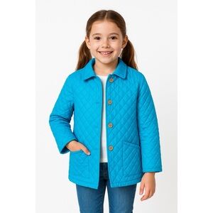 Lilly Pulitzer x Vintage Bright Blue Quilted Chore Jacket